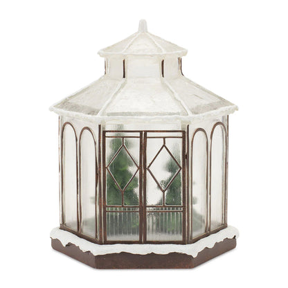 LED Snowy Gazebo Tabletop Decor