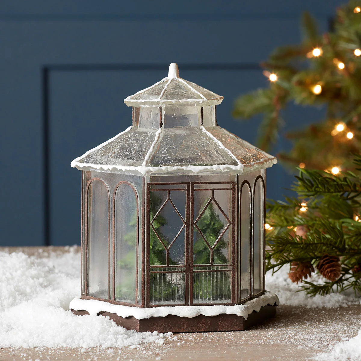 LED Snowy Gazebo Tabletop Decor